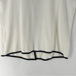 Anthropologie  Black Trim Color Block White  Button Front Vest‎ Stretch Crepe XL Photo 9