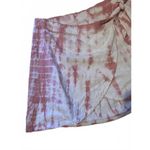 Free People  Pink Linen Tie-Dye Wrap Skirt Photo 2