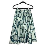 Anthropologie  Troubadour Waterlily Floral Striped Circle Skirt 4P Green Workwear Photo 12