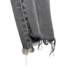 Current/Elliott Sample Gray Mid Rise Raw Step Hem Cropped Distressed Jeans Photo 4