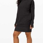 Lululemon Women’s Call for Cozy Black Mockneck Long Sleeve Textured Tunic Dress Photo 0