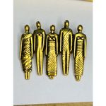 Vintage Laurel Burch Pin Brooch TRIBE People Human Brass Art Jewelry RARE Gold Photo 1