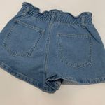 Forever 21 Paper Bag High Rise Elastic Waist Vintage Look Denim Short Photo 5