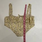 Princess Polly Yellow Floral Tie Front Corset Top Size 4 US / AU 8 Photo 3