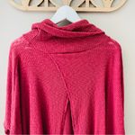 Free People Pullover Oversized Open Back Cowl Neck Sweater Red Sz Small Photo 5