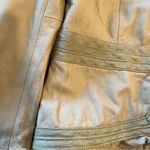 Joie  Lamb Leather Silk Taupe Gray Military Jacket Size XS Photo 2