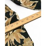 H&M Womens Professional Blouse Size 2 Black Floral Button Front Long Sleeve Top Photo 6