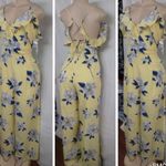 J.O.A. J By Yellow Floral Jumpsuit Size Medium Photo 1