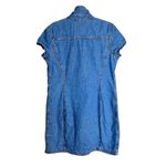 Tommy Hilfiger Vintage  Y2K Denim Mini Dress Pearl Button Front Western Size 14 Photo 7