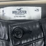 Hollister Black Ultra High-Rise Faux Leather Pants Photo 4