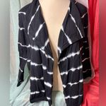 Calvin Klein  Black and White Tie-Dye Cardigan Photo 0