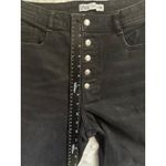 ZARA  Black High Rise Button Fly Raw Hem Jeans Size 10‎ Photo 6