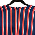 Banana Republic Romper Red Blue Stripe Long Sleeve One Piece Women’s Size 6 Photo 3