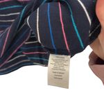 Talbots T by Navy Striped Popover Sweater Sz M Photo 2