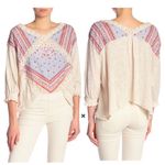 Free People  Prairie Days 3/4th Sleeve Boho Blouse Photo 1
