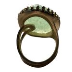 Stella & Dot  Retired Camilla Green Stone Gold Adjustable Ring Photo 8