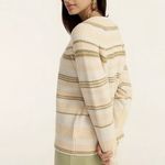 J.Crew Women's Sweater 100% Cashmere Ribbed Stripe S BF015 Pearl Oyster Ash Photo 2