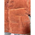 7 For All Mankind  XS‎ Corduroy Puffer Jacket Crop Full Zip High Neck Rust Orange Photo 8
