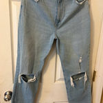 Abercrombie & Fitch Abercrombie Distressed Light Blue Jeans Photo 0