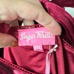 Sugar Thrillz Deep Red Velvet 70s style mini dress Size XXL Photo 1