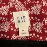 Gap  Womens XS Dress Burgundy Paisley Print Sleeveless Summer V-Neck Casual‎ Mini Photo 3