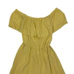 Charles Henry ‎ Dress XS Yellow Midi Off Shoulder Summer Party Festival Photo 2