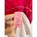 Sequin Hearts Red Tiered Mini Dress Spaghetti Strap Crochet Trim Ruffled Photo 3