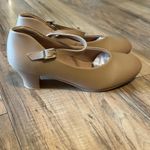 Womens Ankle Strap Heel Shoes Pumps Mary Jane Wedding Party Beige Size 6A Tan Photo 1