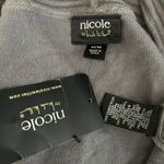 Nicole Miller Sweater Cardigan Open NWT SZ Med Gray Shawl Collar Drapery Boho Photo 7