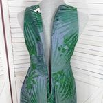 Gap Tropical Print Chambray Pleat Skirt Mini Sundress Dress Blue Green 4 Petite Photo 7