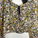 Free People | Mabel Floral Ruched Cropped Fit Size XS Photo 2