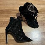 ZARA Basic Laser Cut Peep-Toe Lace-Up Heels - Size 40 Photo 0