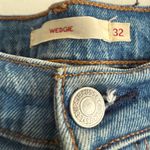 Levi's  | Wedgie High Rise Ankle Length Distressed Knee Blue Jeans | Size 32 Photo 2