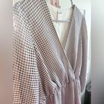 Ali Ro v-neck long sleeve Gingham Dress aprox Large A-46 Photo 2