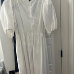 Abercrombie & Fitch Abercrombie white linen dress Photo 3