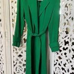 Topshop Long Green Trench Coat Photo 0
