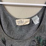 Miss Me Floral Studded Gray Cold Shoulder Top Sz M Photo 4