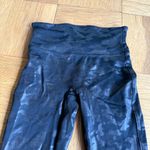 Spanx Black Faux Leather Camo Print Leggings, Size S, EUC Photo 1