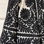 Ulla Johnson  Francesca Satin Trim Floral Appliqué Black White Midi Skirt Size 4 Photo 6