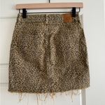 ZARA  Leopard Print Front Slit Mini Skirt Size Extra Small Photo 3