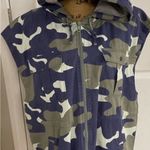Offline by Aerie Jacket Vest Cargo Sleeveless Camouflage Large Women’s New NWT Blue Photo 1