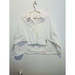 MM6 MAISON Martin Margiela White 100% Cotton Button Up Cape Style Top size EU 42 Size M Photo 2