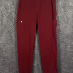 FIGS Axim cargo scrub pants burgundy size small women Photo 0