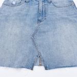 Madewell  Rigid Denim A-Line Mini Skirt Cutout Edition Light Wash Denim Size 28 Photo 5