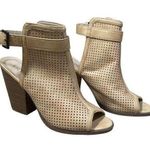 Liliana Cream Perforated Ankle Strap Shootie Bootie Shoe Size 10 Photo 0
