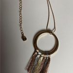C 1946  long necklace fringe gold tone vintage Photo 8