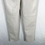 Wilfred  Size 10 Faux Leather Pants‎ White Straight Solid High Rise Flawed 1692 Photo 5