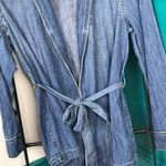 Equipment  Femme Chambray Collared Open Front Long Sleeve Top Size Small Photo 9