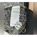 Lucky Brand Plaid Open Front Cardigan Sweater Women's Medium Black White Gray Photo 4