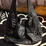Michael Kors Black Leather Hobo with Chain Detail Photo 0